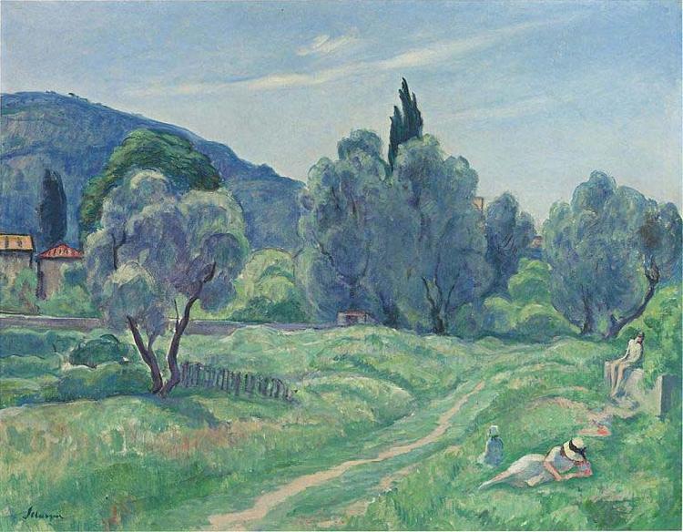 Henri Lebasque Prints Olive Trees in Afternoon at Cannes Sweden oil painting art